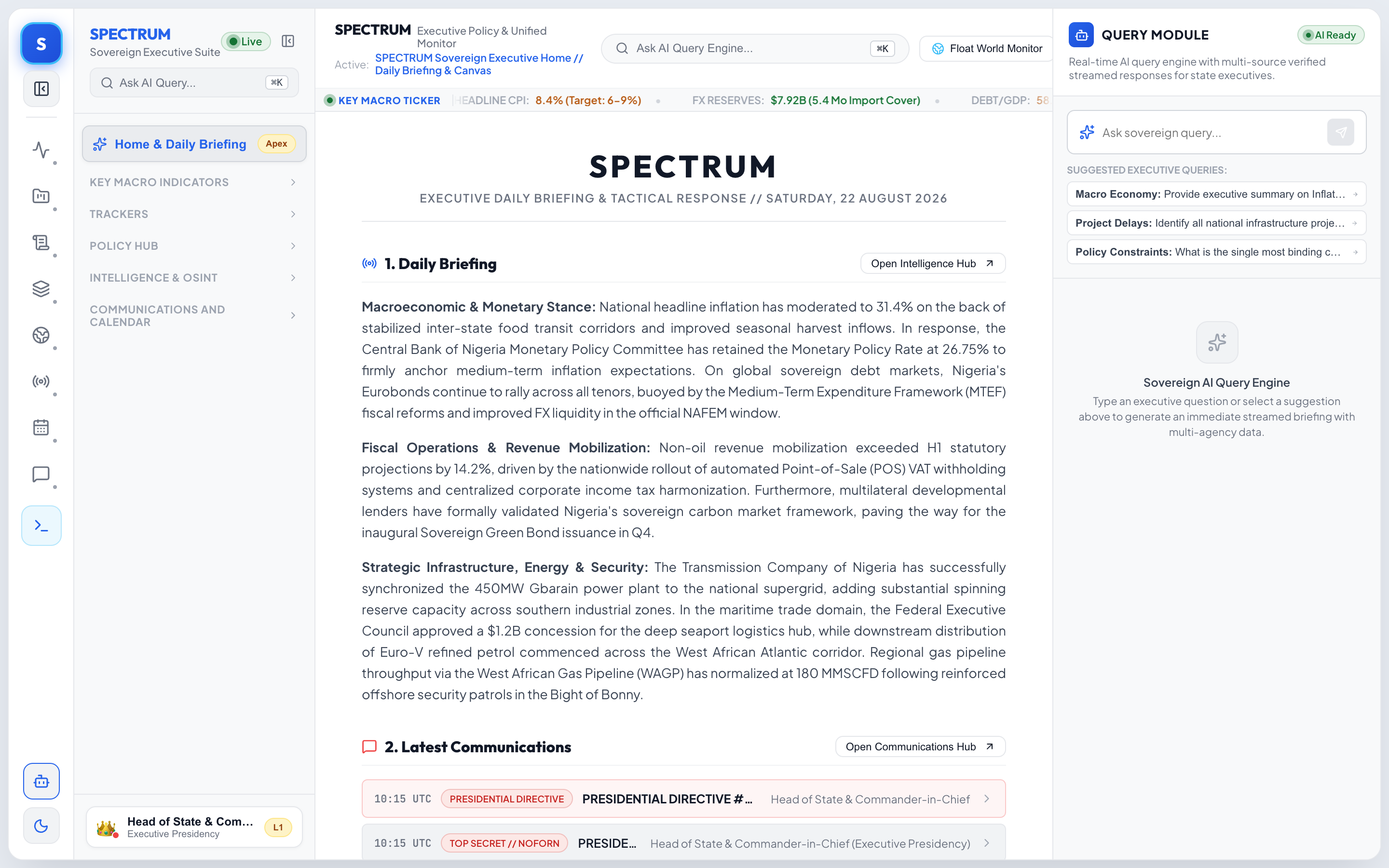 Spectrum Geopolitical Telemetry